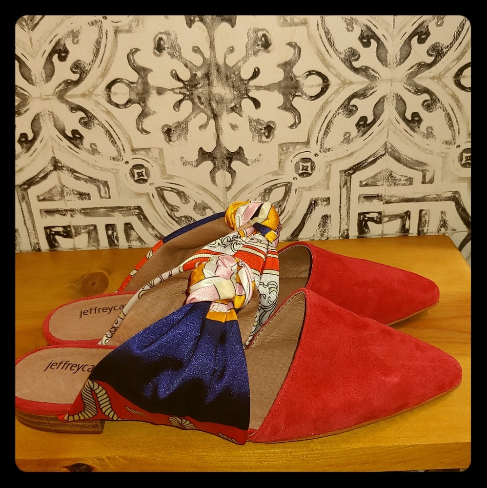 Anthropologie Jeffrey Campbell red mules